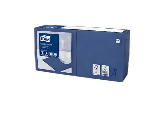 Tork 477825 Cocktailservet Advanced Donkerblauw 24x24cm