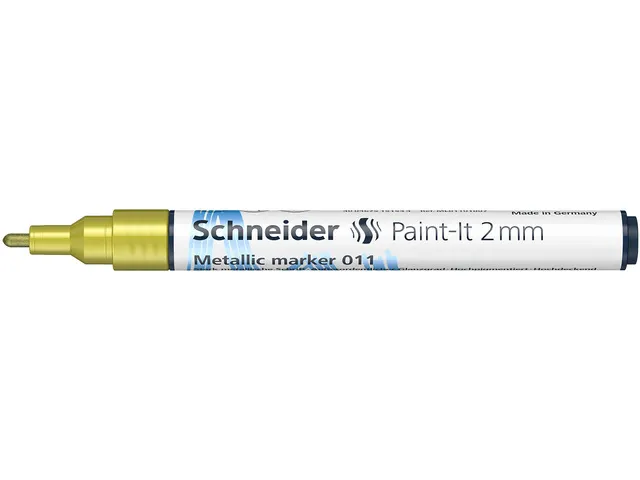 Metallic marker Schneider Paint-It 011 2mm geel metallic