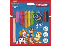 Viltstift STABILO Cappi + badge PAW Patrol 12 stuks