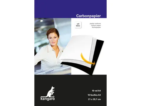 Papier carbone Kangaro A4 10 feuilles blanc