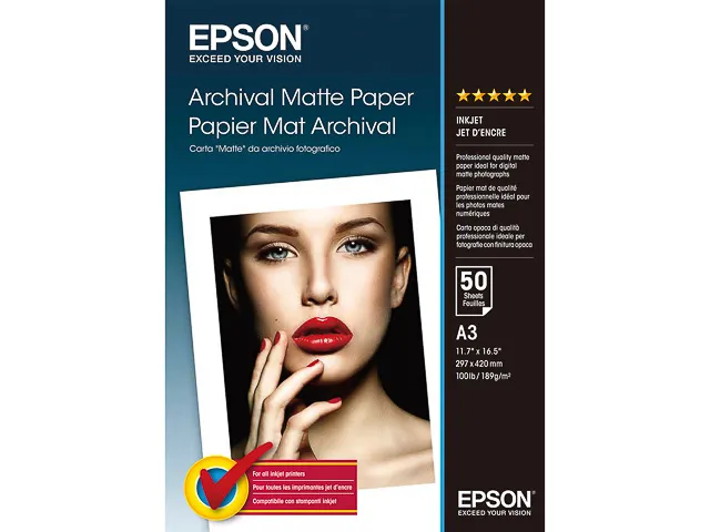 Epson S041344 archival mat papier 189 grams A3 50 vel