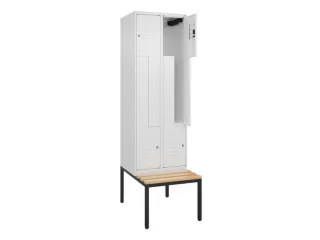 Z-garderobekast,HxBxD 2120x600x815mm,2vak,vak B 300mm,cil.-slot - 2
