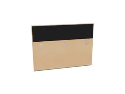 baliepaneel,v. bureau,aanbouw achter,B 1600mm,NE-esdoorn,BN8033-zwart
