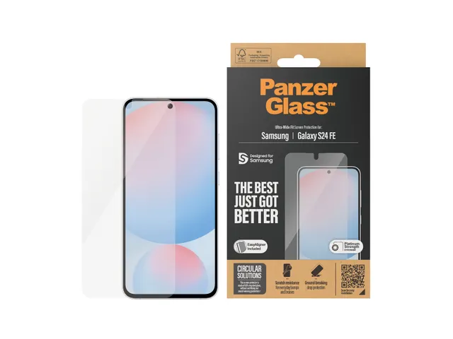 PanzerGlass Screen Protector Samsung Galaxy S24 FE | Ultra-Wide Fit