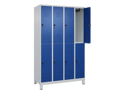 dubbeldekse locker,HxBxD 1950x1200x500mm,4x2vak.,vak B 300mm