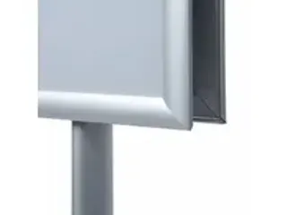 OUTLET Infostandaard met A4 Kliklijst rechte hoeken 25mm Zilver Dubbel - 4