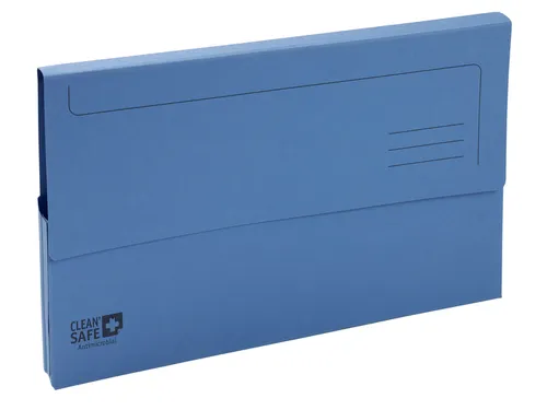 Pocketmap Exacompta Clean'Safe A4 400gr blauw 5 stuks