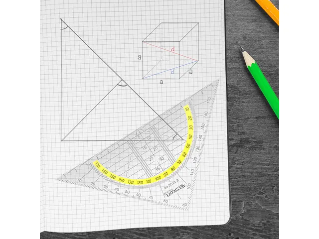Geodriehoek Westcott 14cm flexibel op kaart