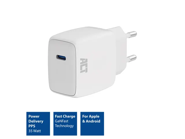 Oplader ACT 35w 1-poort usb c wit