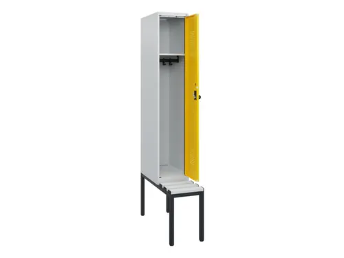 locker met bank,HxBxD 1950x300x815mm,1vak,vak B 300mm,draaigrendel