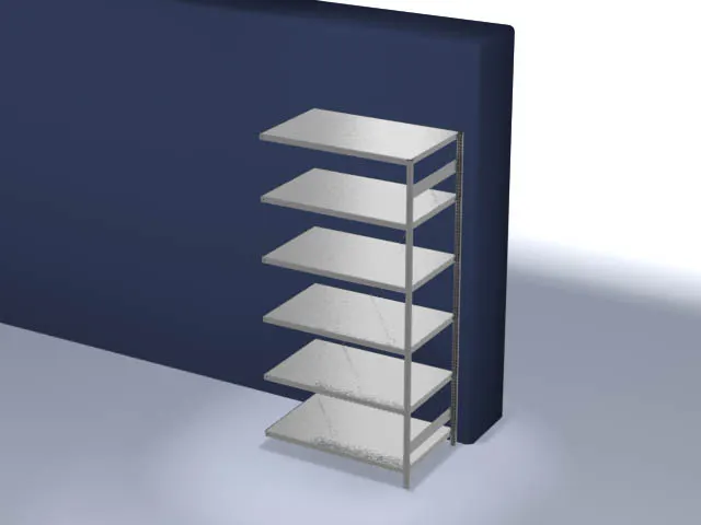 systeemstelling,aanbouwveld,HxBxD 2500x1310x835mm,vakl. 240kg