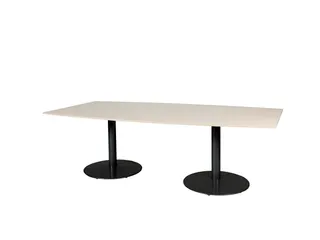 Linesto Vergadertafel Vaste Hoogte 240x120 Ton Robson Eiken 25mm Zwart - 1