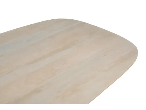 Vergadertafel Harper Deens Ovaal 240x100cm Naturel blad met Spinpoot
