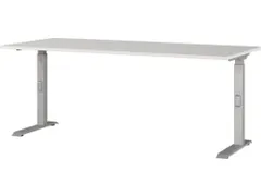 In hoogte verstelbaar bureau,HxBxD 680-910x1800x800mm,blad lichtgrijs