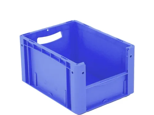 Euronorm Stapelkrat M. Grijpopening Pp Hxlxb 220X400X300Mm Blauw