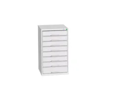 ladekast HxBxD 900x525x550mm 8laden romp RAL7035 front RAL7035