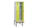 locker met bank,voor scheiding van kleding,HxBxD 2120x600x815mm,2vak
