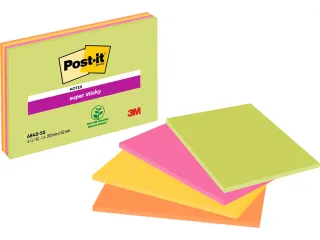 Memoblok 3M Post-it 6845 Super Sticky 203x152mm assorti Big Notes - 1