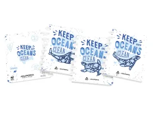 Schrift Adoc Ocean Waste Plastics A4 ruit 5x5mm 144 pagina's 90gr - 1