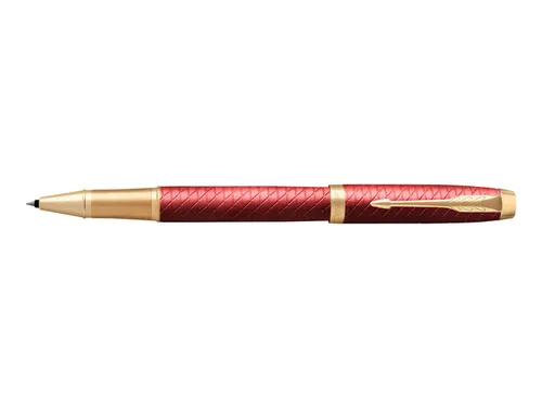 Rollerpen Parker IM Premium Red Lacquer GT Fijn Zwarte inkt