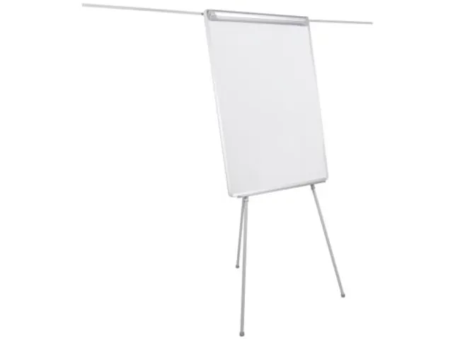 Flipchart Magnetisch Met Zijarmen Uitschuifbaar 100x70cm Lichtgrijs