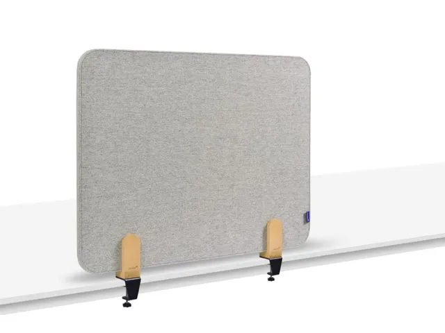 Elements Bureauscherm akoestisch 60x80cm Grijs klemmen