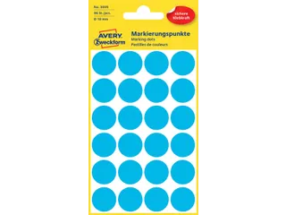 Etiket Avery Zweckform 3005 Rond Ø18mm Blauw 96 Stuks - 3