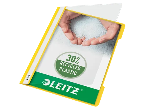 Snelhechter Leitz 4191 standaard A4 geel 30% gerecycled plastic