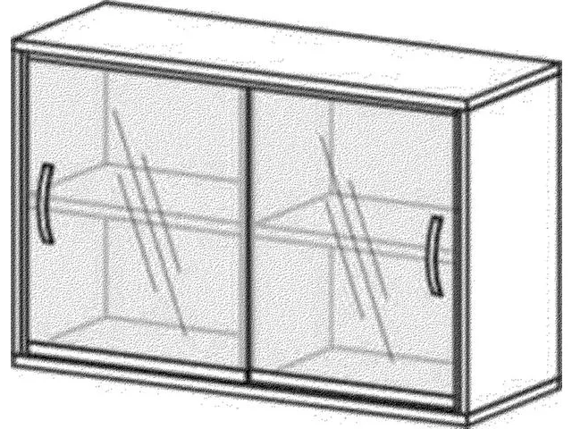 schuifdeurkast,HxBxD 770x1200x430mm,1xhouten vloer,2ordnerhoogte