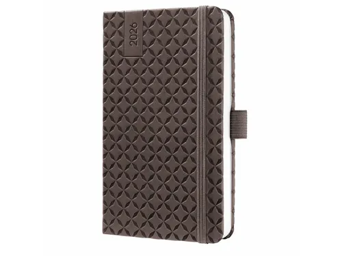 Weekagenda Flair A6 2026 (NL/FR/EN/DU) Coffee Brown Hardcover