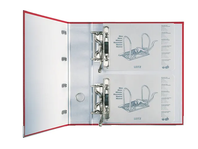 Ordner Leitz 1012 A4 80mm Pp Bank 2 mechanieken Rood