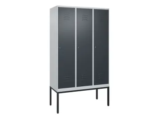 locker,HxBxD 2120x1200x500mm,3vak,vak B 400mm,cil.-slot,voetonderstel - 1