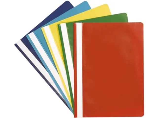 Snelhechtmap Assorti Kleuren PP A4 Pak Van 5 Stuks