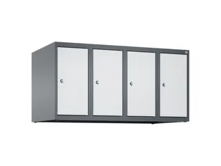 opzetkast,v. locker,4vak.,vak B 250mm,HxBxD 500x1000x500mm,vleugeldeur - 1