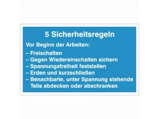 Aanwijzingsbord,5Veiligheidsmaatregelen,Folie,Zelfklevend - 1