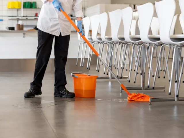 Vikan Microfibre draadmop microvezel stroken schroefdraad Oranje