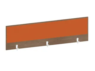 baliepaneel,v. bureau,aanbouw achter,B 1600mm,NT-cherry,BN3012-oranje - 1