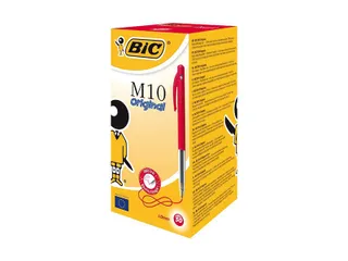 Balpen Bic M10 medium rood - 1