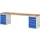 werkbank,HxBxD 890x3000x700mm,beukblad,draagverm. 750kg,2containers