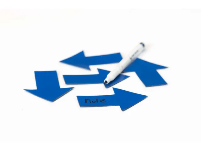 Feuille magnétique Symbole Flèche Bleu 40x60mm