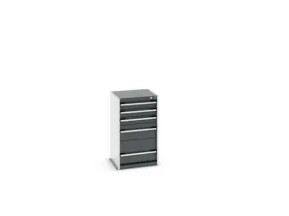 ladekast HxBxD 900x525x525mm 5laden romp RAL7035 front RAL7016 - 7