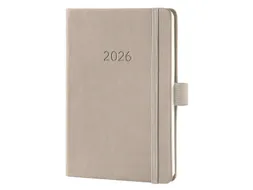 Weekagenda Conceptum A6 2026 (NL/FR/EN/DU) taupe Hardcover