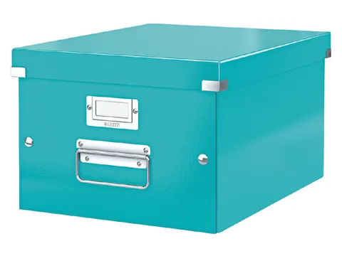 Opbergbox Click & Store 281x200x370mm Ijsblauw 85% gerecycled karton