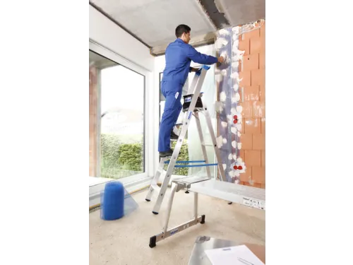 Ladder Aluminium Bordes H 1 40M 6Treden Incl. Bordes