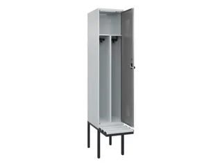 locker met bank,voor scheiding van kleding,HxBxD 2120x400x815mm,1vak - 1