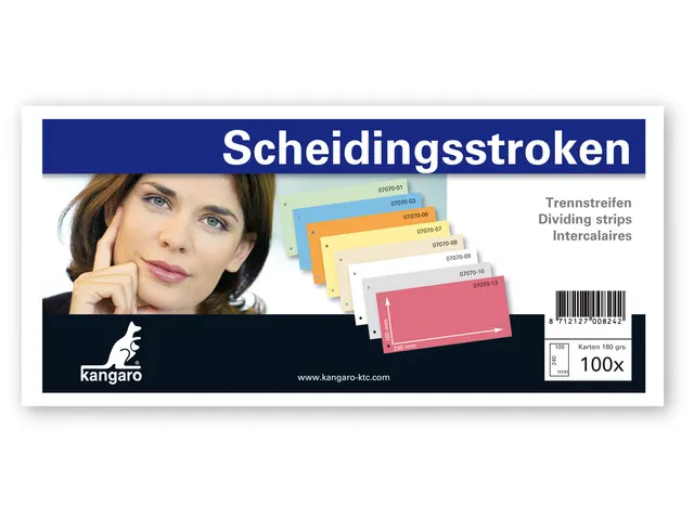 Scheidingsstrook Kangaro 2-gaats 240x105mm 180 grams RC wit