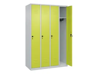 locker,HxBxD 1850x1200x500mm,4vak,vak B 300mm,draaigrendel - 2