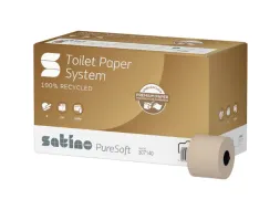 Satino 307140 Puresoft Toiletpapier met Dop 2-laags JT3 systeemrol