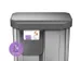 Pedaalemmer Rectangular Recycler Met Liner Pocket 24+34 liter RVS FPP