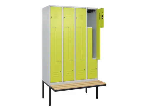 Z-garderobekast,HxBxD 2120x1200x815mm,8vak,vak B 300mm,cil.-slot